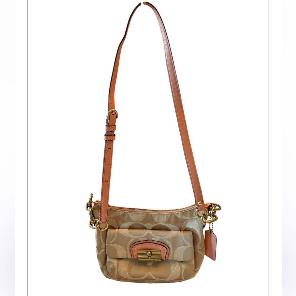 Coach Kristin Signature Crossbody/Shoulder Bag in Peach 14902